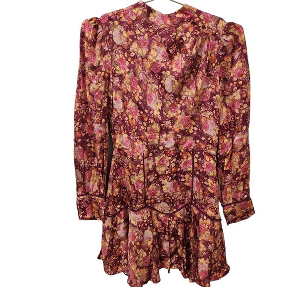 Loveshackfancy Mayberry floral pink mini dress size 4 - Picture 2 of 7